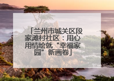 兰州市城关区段家滩村社区：用心用情绘就“幸福家园”新画卷