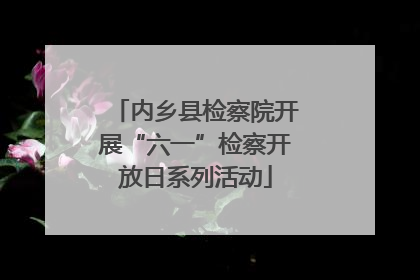 内乡县检察院开展“六一”检察开放日系列活动