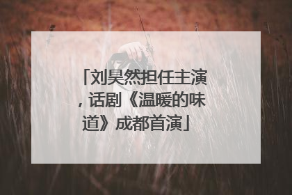 刘昊然担任主演，话剧《温暖的味道》成都首演