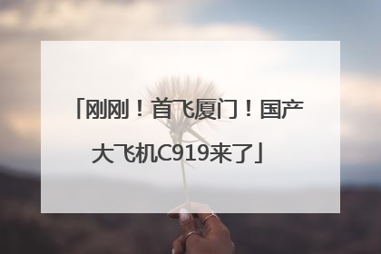刚刚！首飞厦门！国产大飞机C919来了