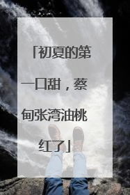 初夏的第一口甜，蔡甸张湾油桃红了