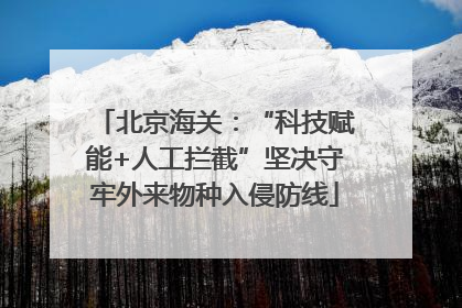 北京海关：“科技赋能+人工拦截”坚决守牢外来物种入侵防线
