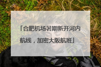 合肥机场暑期新开河内航线，加密大阪航班