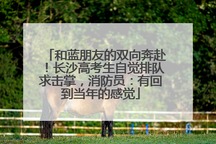 和蓝朋友的双向奔赴！长沙高考生自觉排队求击掌，消防员：有回到当年的感觉