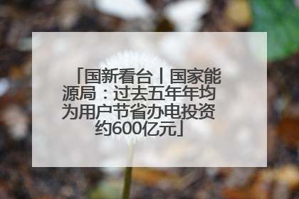 国新看台丨国家能源局：过去五年年均为用户节省办电投资约600亿元