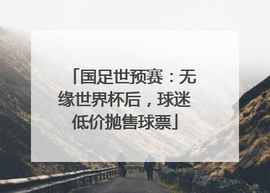 国足世预赛：无缘世界杯后，球迷低价抛售球票
