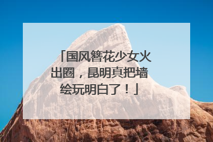 国风簪花少女火出圈，昆明真把墙绘玩明白了！