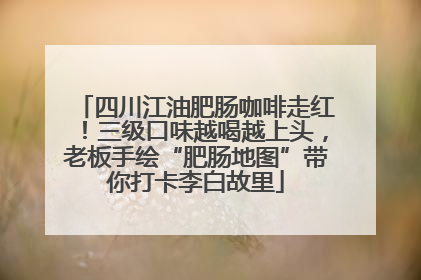 四川江油肥肠咖啡走红！三级口味越喝越上头，老板手绘“肥肠地图”带你打卡李白故里