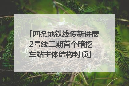 四条地铁线传新进展 2号线二期首个暗挖车站主体结构封顶