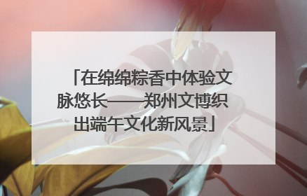 在绵绵粽香中体验文脉悠长——郑州文博织出端午文化新风景