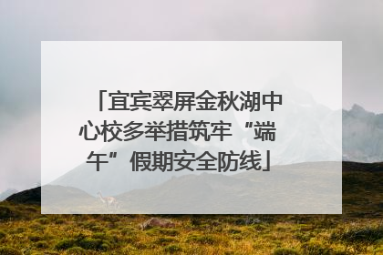 宜宾翠屏金秋湖中心校多举措筑牢“端午”假期安全防线