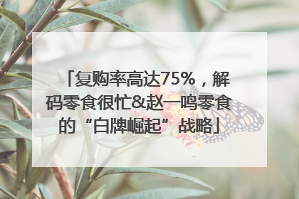 复购率高达75%，解码零食很忙&赵一鸣零食的“白牌崛起”战略