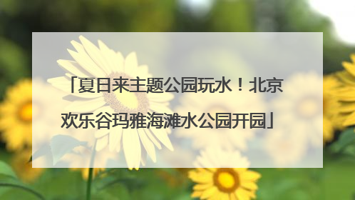 夏日来主题公园玩水！北京欢乐谷玛雅海滩水公园开园