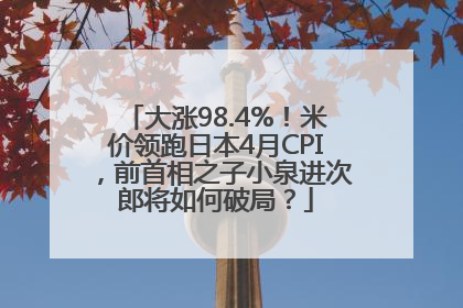 大涨98.4%！米价领跑日本4月CPI，前首相之子小泉进次郎将如何破局？