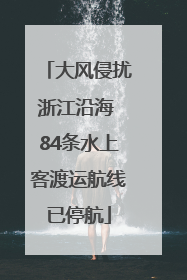 大风侵扰浙江沿海 84条水上客渡运航线已停航