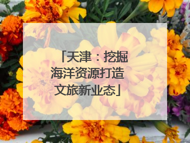 天津：挖掘海洋资源打造文旅新业态