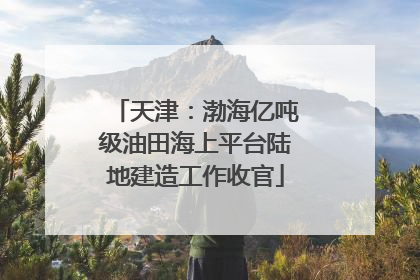 天津：渤海亿吨级油田海上平台陆地建造工作收官