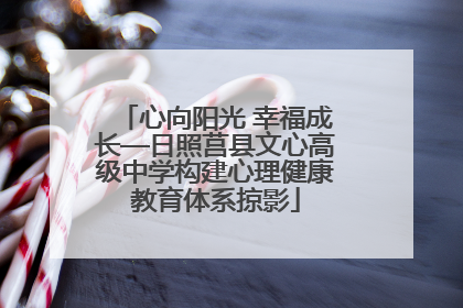 心向阳光 幸福成长—日照莒县文心高级中学构建心理健康教育体系掠影