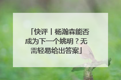 快评丨杨瀚森能否成为下一个姚明？无需轻易给出答案