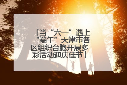 当“六一”遇上“端午”天津市各区组织台胞开展多彩活动迎庆佳节