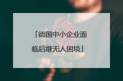 德国中小企业面临后继无人困境