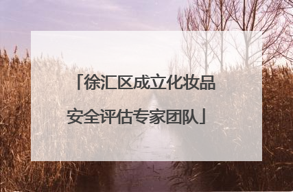 徐汇区成立化妆品安全评估专家团队