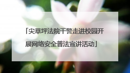 尖草坪法院干警走进校园开展网络安全普法宣讲活动