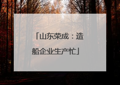 山东荣成：造船企业生产忙