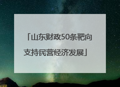 山东财政50条靶向支持民营经济发展
