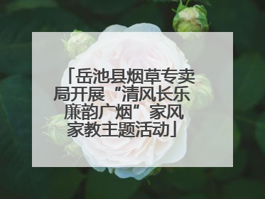 岳池县烟草专卖局开展“清风长乐 廉韵广烟”家风家教主题活动