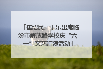崔绍民、于乐出席临汾市解放路学校庆“六一”文艺汇演活动