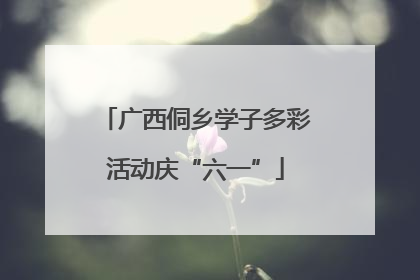 广西侗乡学子多彩活动庆“六一”