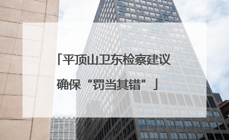 平顶山卫东检察建议确保“罚当其错”