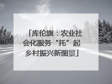 库伦旗：农业社会化服务“托”起乡村振兴新图景