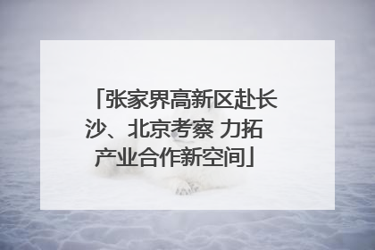 张家界高新区赴长沙、北京考察 力拓产业合作新空间