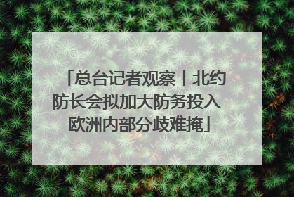 总台记者观察丨北约防长会拟加大防务投入 欧洲内部分歧难掩