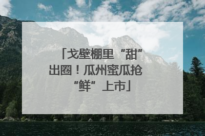 戈壁棚里“甜”出圈！瓜州蜜瓜抢“鲜”上市