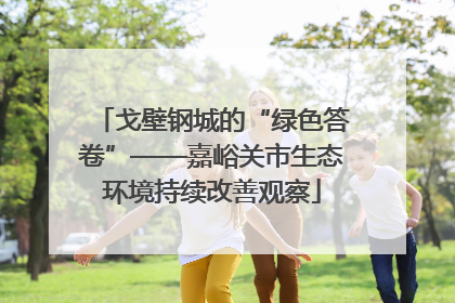 戈壁钢城的“绿色答卷”——嘉峪关市生态环境持续改善观察