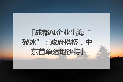 成都AI企业出海“破冰”：政府搭桥，中东首单落地沙特