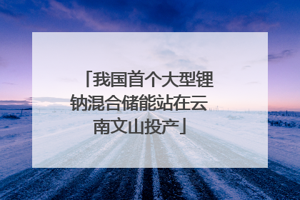 我国首个大型锂钠混合储能站在云南文山投产