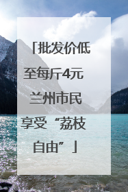 批发价低至每斤4元 兰州市民享受“荔枝自由”