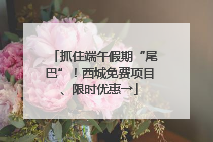 抓住端午假期“尾巴”！西城免费项目、限时优惠→