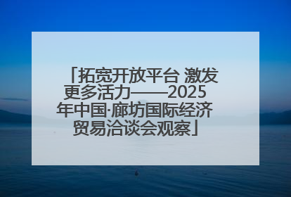 拓宽开放平台 激发更多活力——2025年中国·廊坊国际经济贸易洽谈会观察