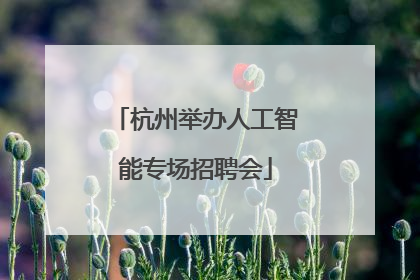 杭州举办人工智能专场招聘会