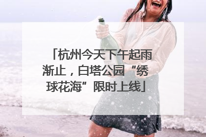 杭州今天下午起雨渐止，白塔公园“绣球花海”限时上线