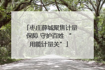 枣庄薛城聚焦计量保障 守护百姓 “用能计量关”