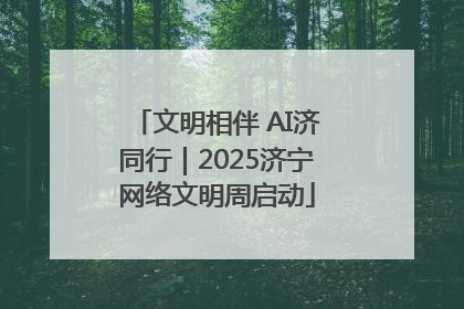 文明相伴 AI济同行｜2025济宁网络文明周启动