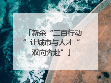 新余“三百行动”让城市与人才“双向奔赴”