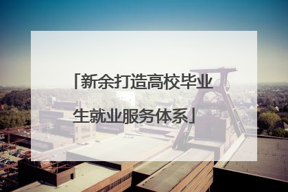 新余打造高校毕业生就业服务体系