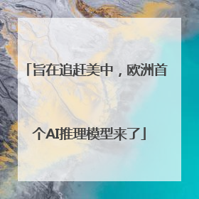 旨在追赶美中，欧洲首个AI推理模型来了